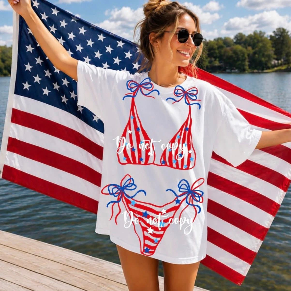 July 4th String Bikini Shirt-ADULT