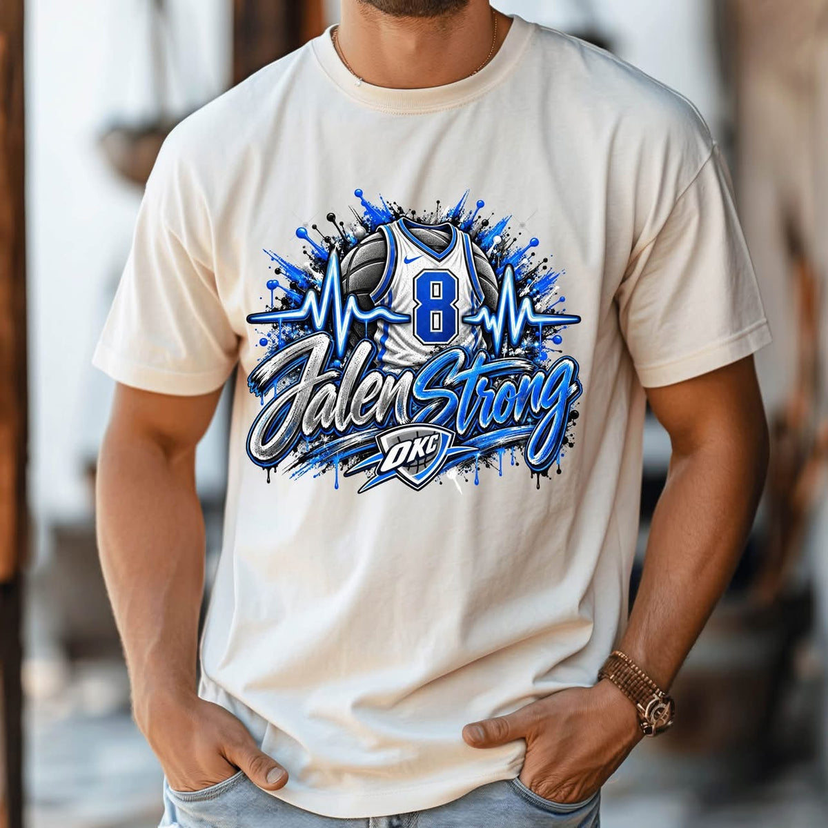 Thund Jalen Strong Jersey Blue- ADULT