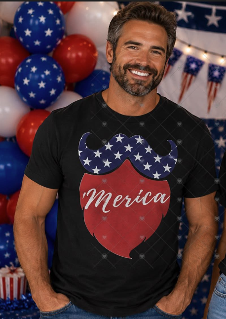 July 4th Couples Merica Beard Option-ADULT