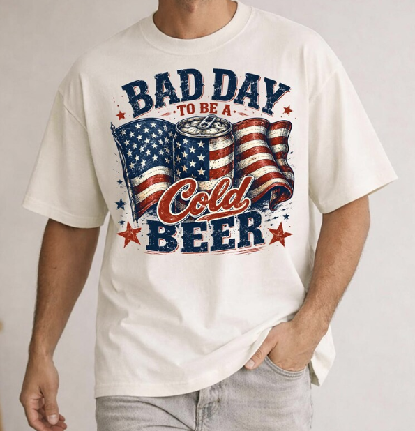 Bad Day to be a Cold Beer Flag-ADULT