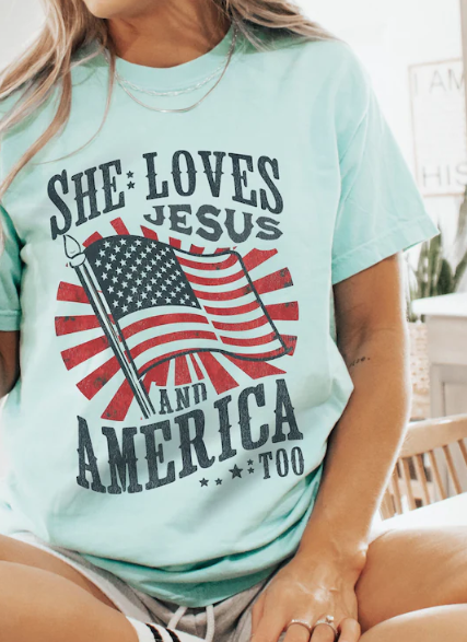 Loves Jesus America Too Bold Flag-ADULT