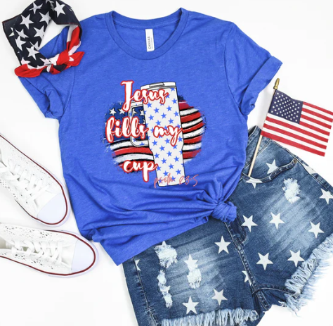 Jesus Fills My Cup Patriotic-ADULT