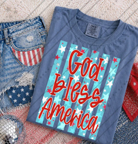 God Bless the USA Stars Stripe-ADULT