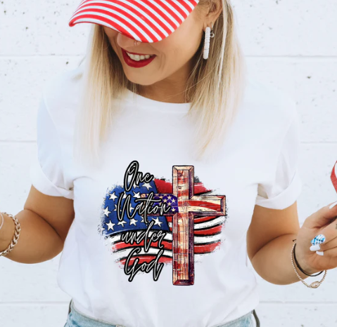 One Nation Under God Cross-ADULT