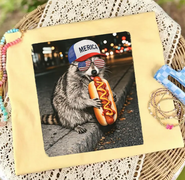 Merica Hot Dog Trash Panda-ADULT