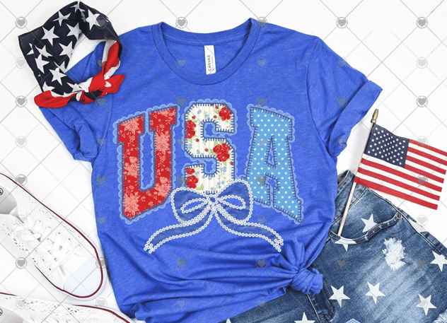 USA Lace Pattern Bow-ADULT