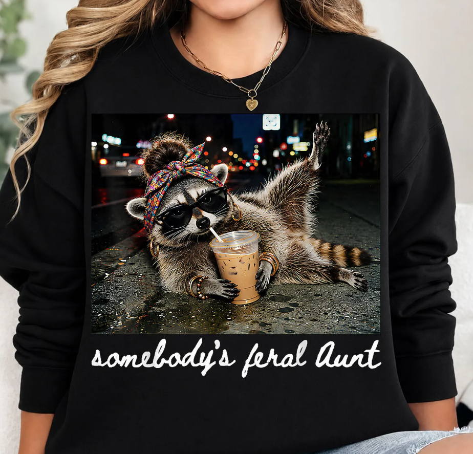Somebodys Feral Aunt Raccoon Multi Bandana-ADULT