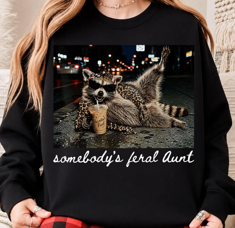 Somebodys Feral Aunt Raccoon Leopard-ADULT