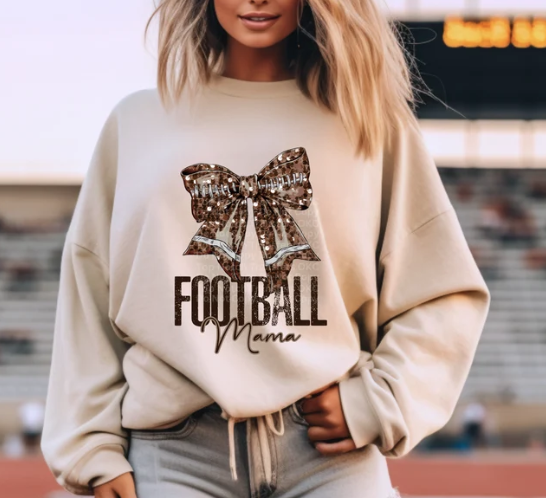 Football Mom Mama Faux Sequin-ADULT
