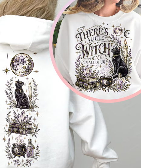Theres a Little Witch In All of Us Spine Design Included-ADULT