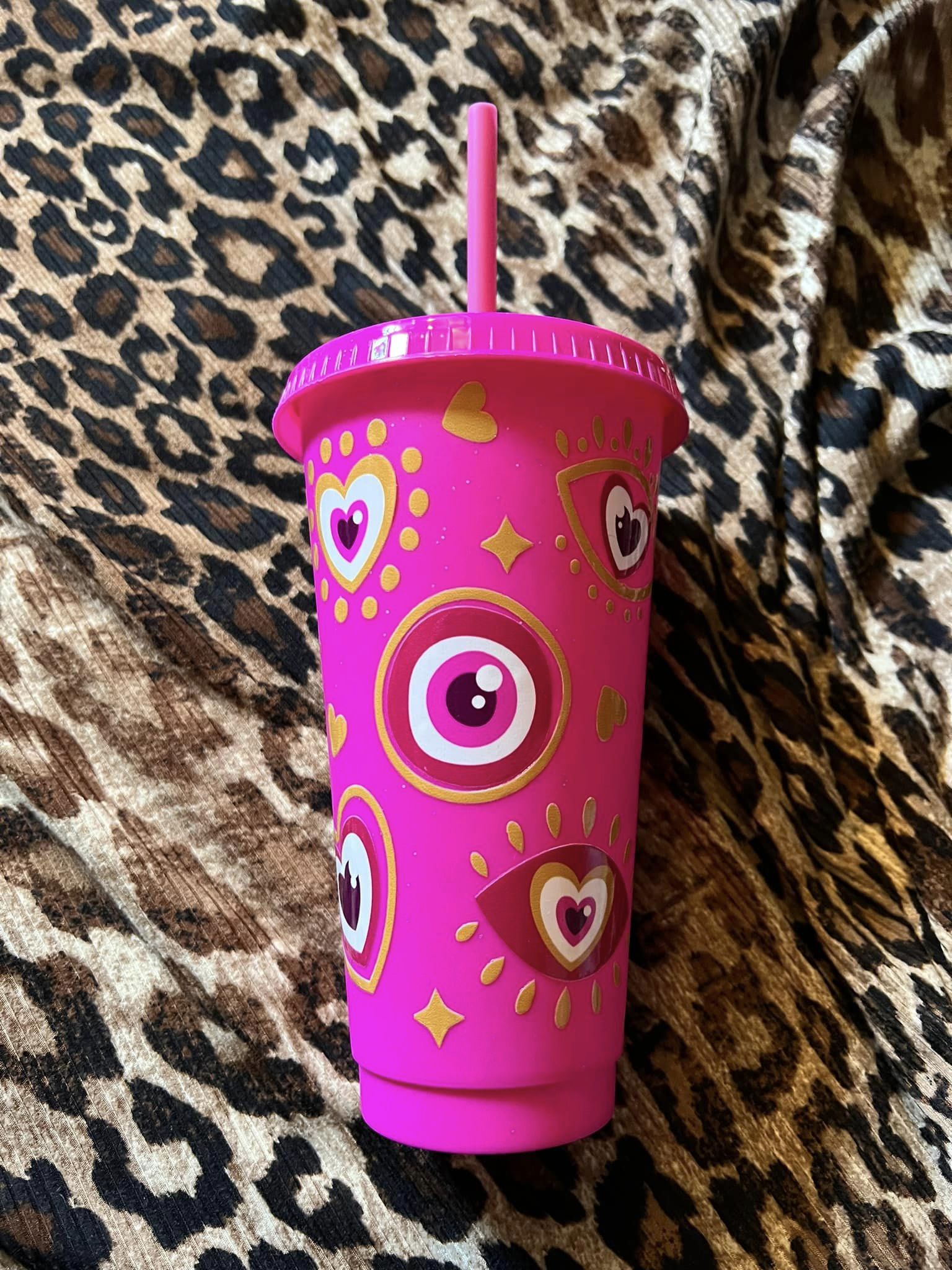 Pink Evil Eye Bucks Cup