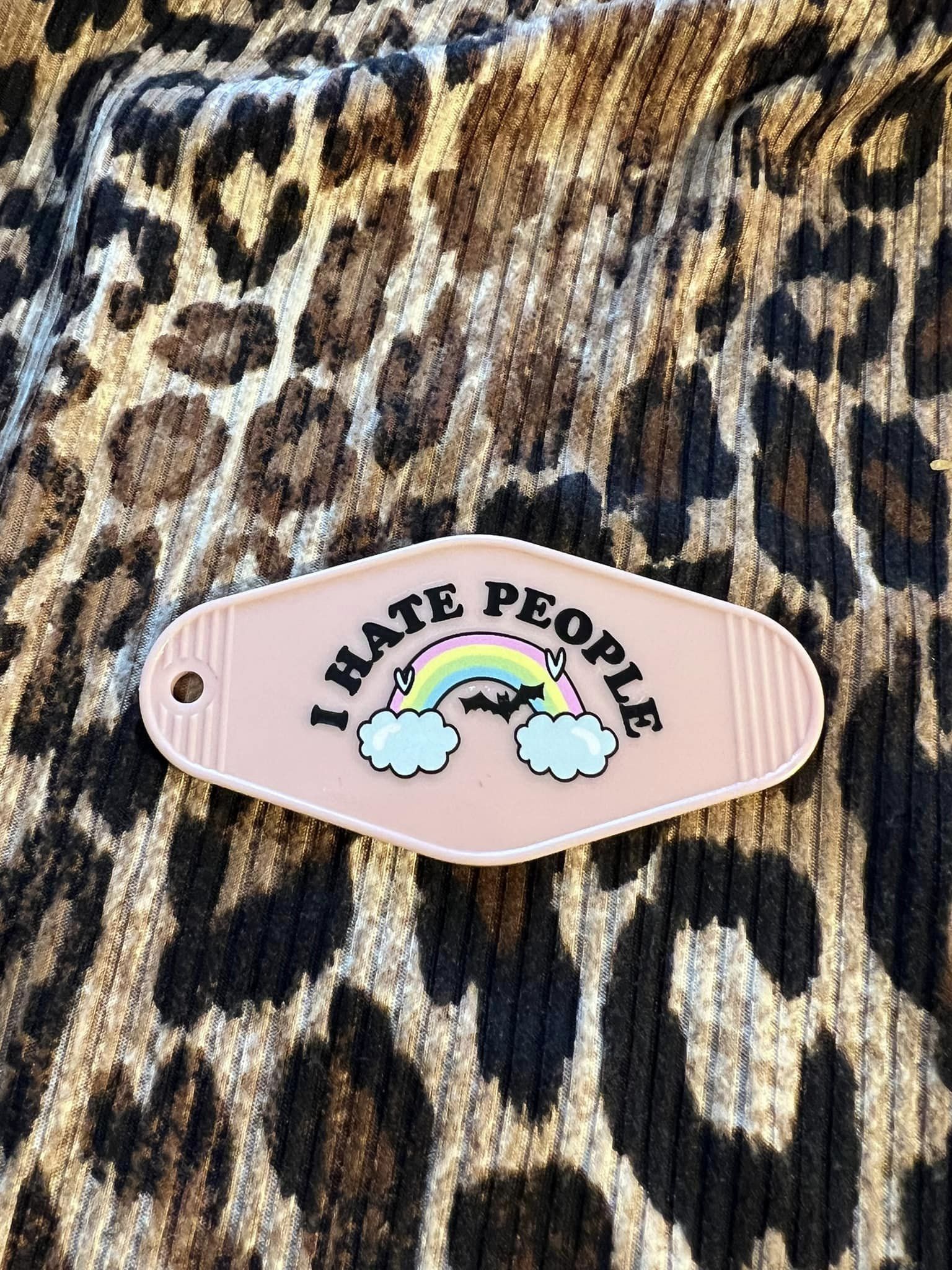 Hate People Hotel Keychain