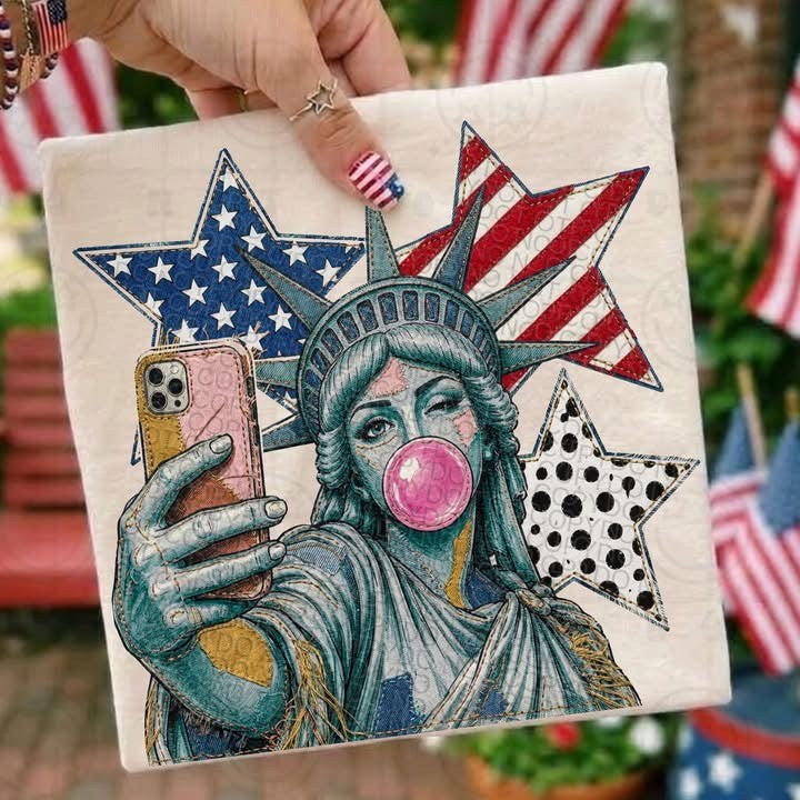 July 4th America Selfie Lady Liberty Bubble-ADULT