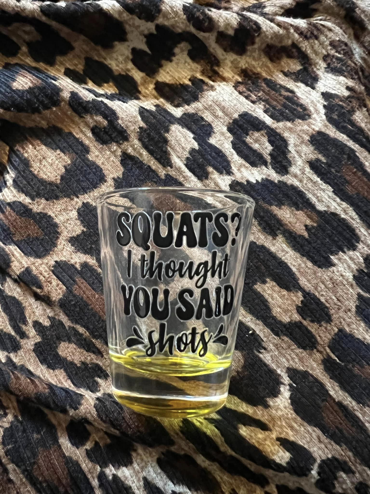 Squats Shot Glass